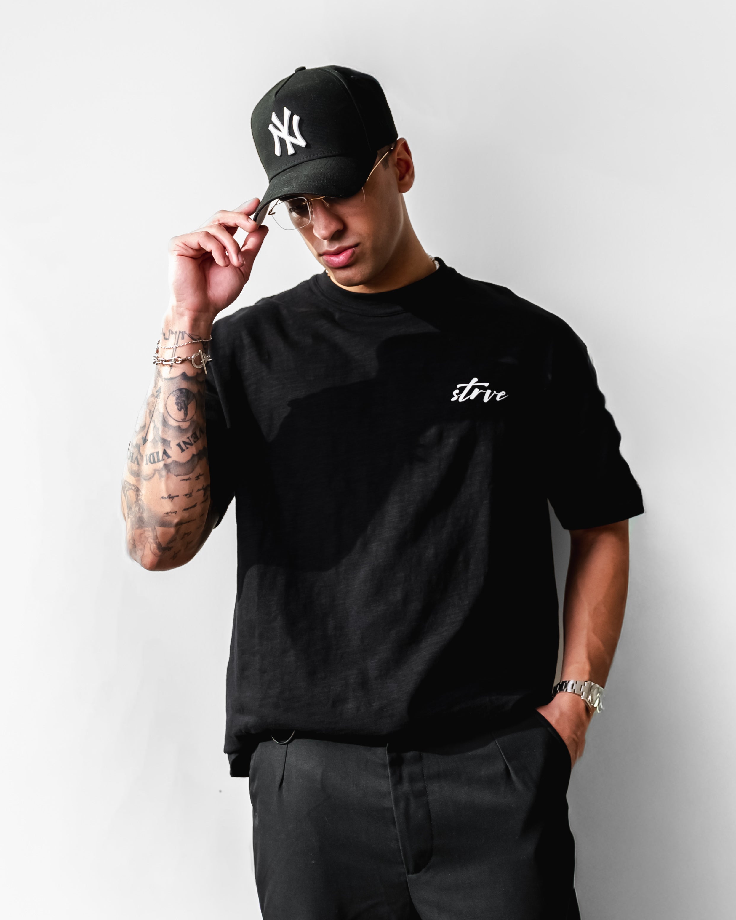 Script Tee - Black