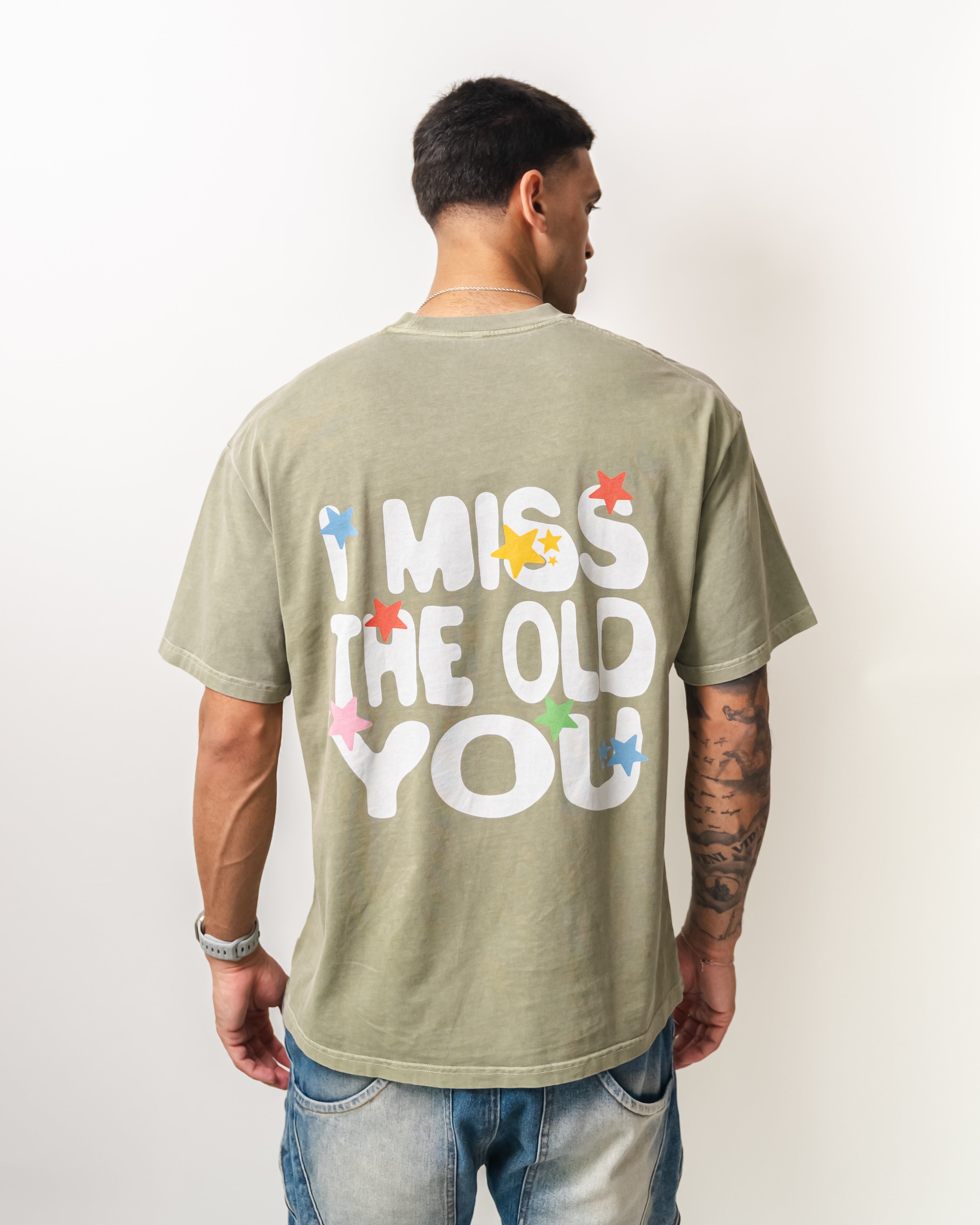 I Miss The Old You Tee - Coral Green