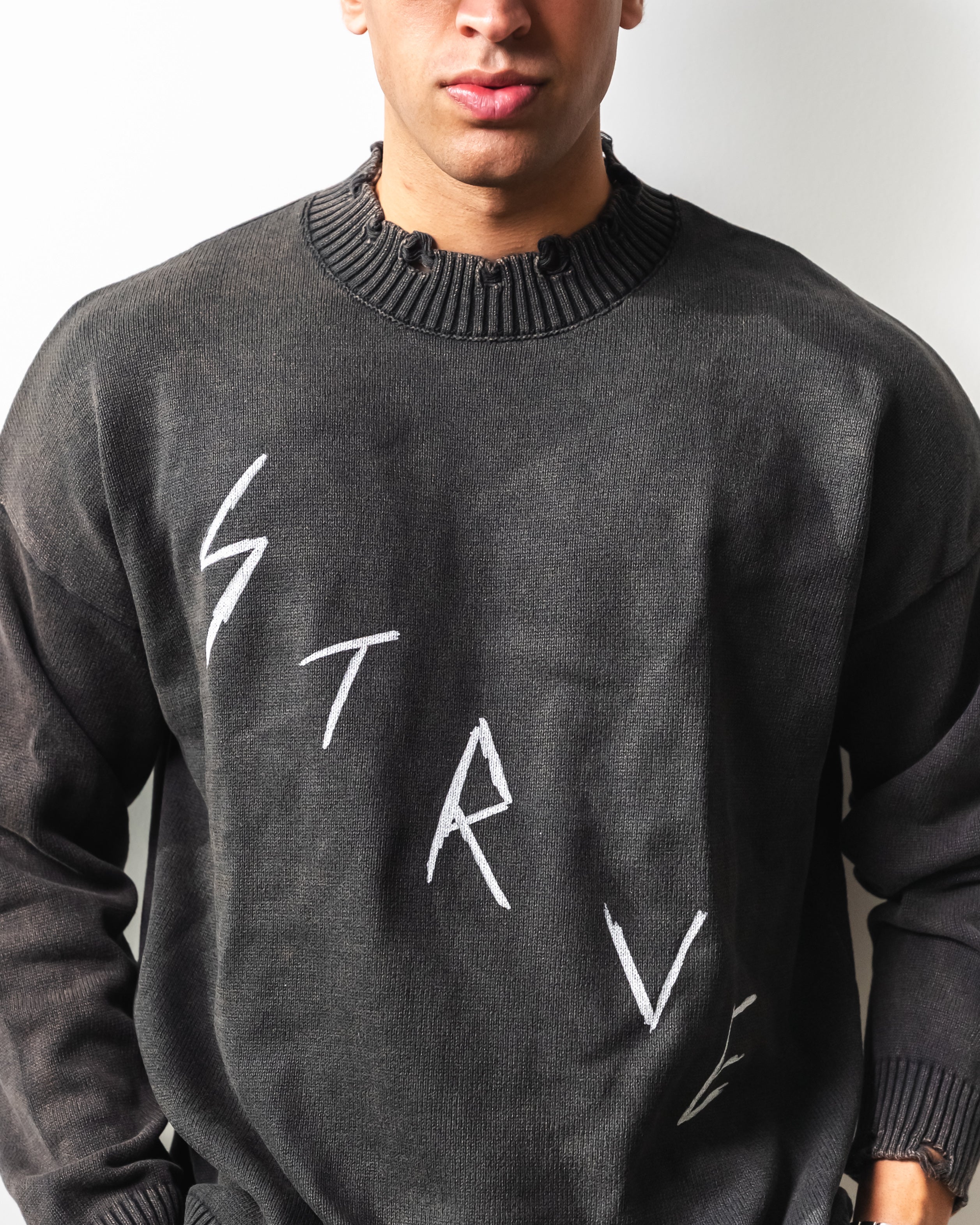 Knit Sweater - Faded Black